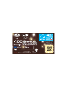 Luci di Natale Catena 400 MicroLED FlashLED con Bobina, La Magia di Natale Argentea