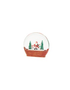 Decorazione di Natale in Vetro Arc Panorama con Paesaggio Babbo Natale - La Magia di Natale