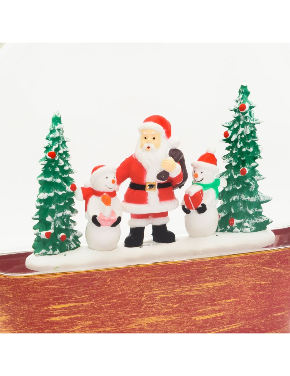 Decorazione di Natale in Vetro Arc Panorama con Paesaggio Babbo Natale - La Magia di Natale