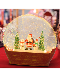 Decorazione di Natale in Vetro Arc Panorama con Paesaggio Babbo Natale - La Magia di Natale