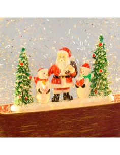 Decorazione di Natale in Vetro Arc Panorama con Paesaggio Babbo Natale - La Magia di Natale