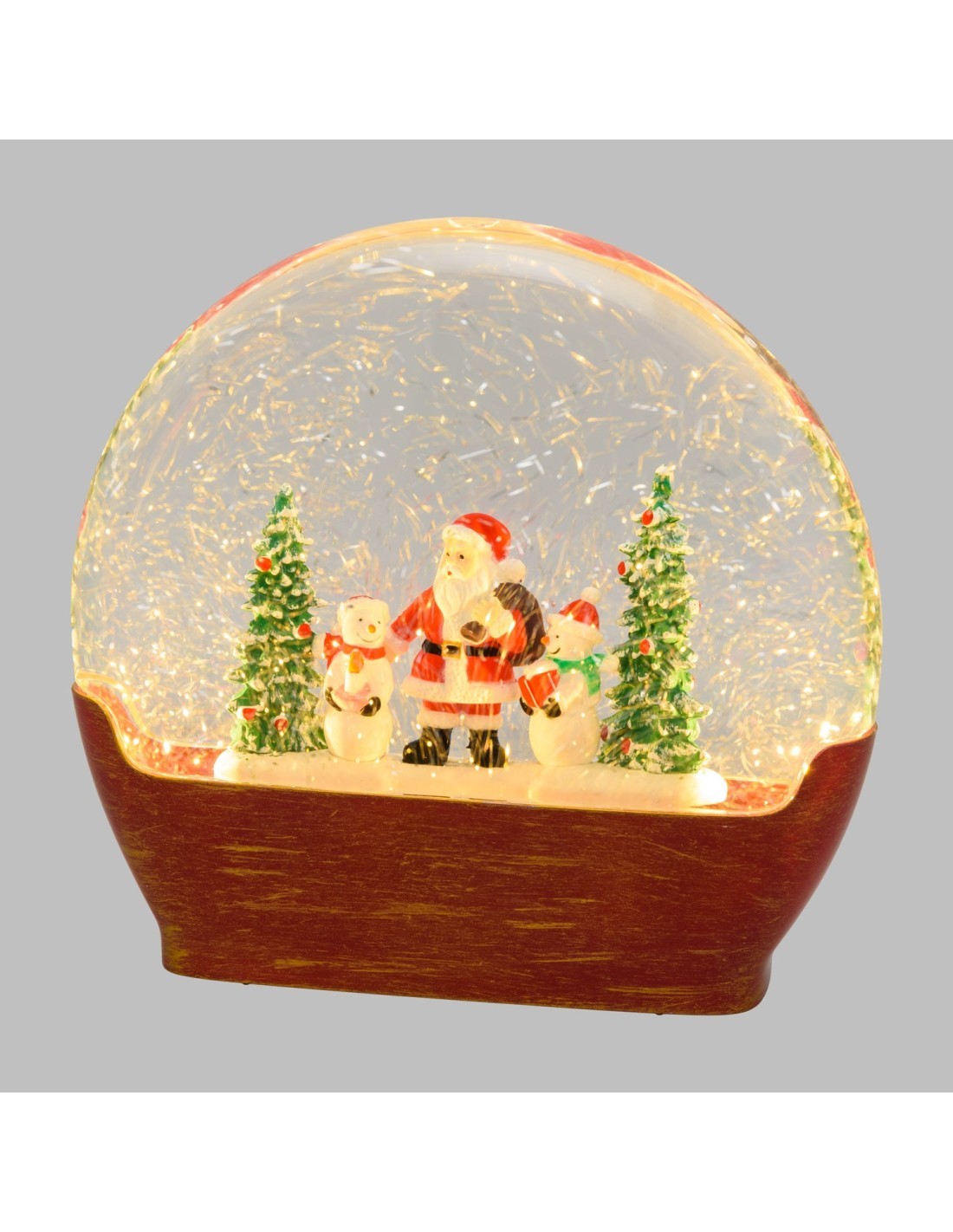 Decorazione di Natale in Vetro Arc Panorama con Paesaggio Babbo Natale - La Magia di Natale