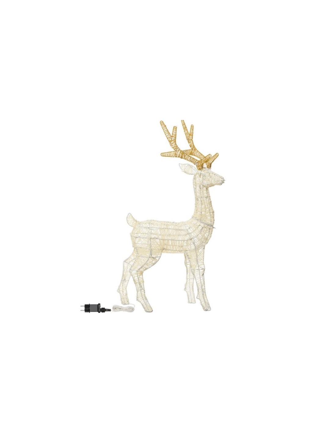 Renna 120LED Bianco Caldo 85cm di Natale, La Magia di Natale a casa tua, Decora con stile