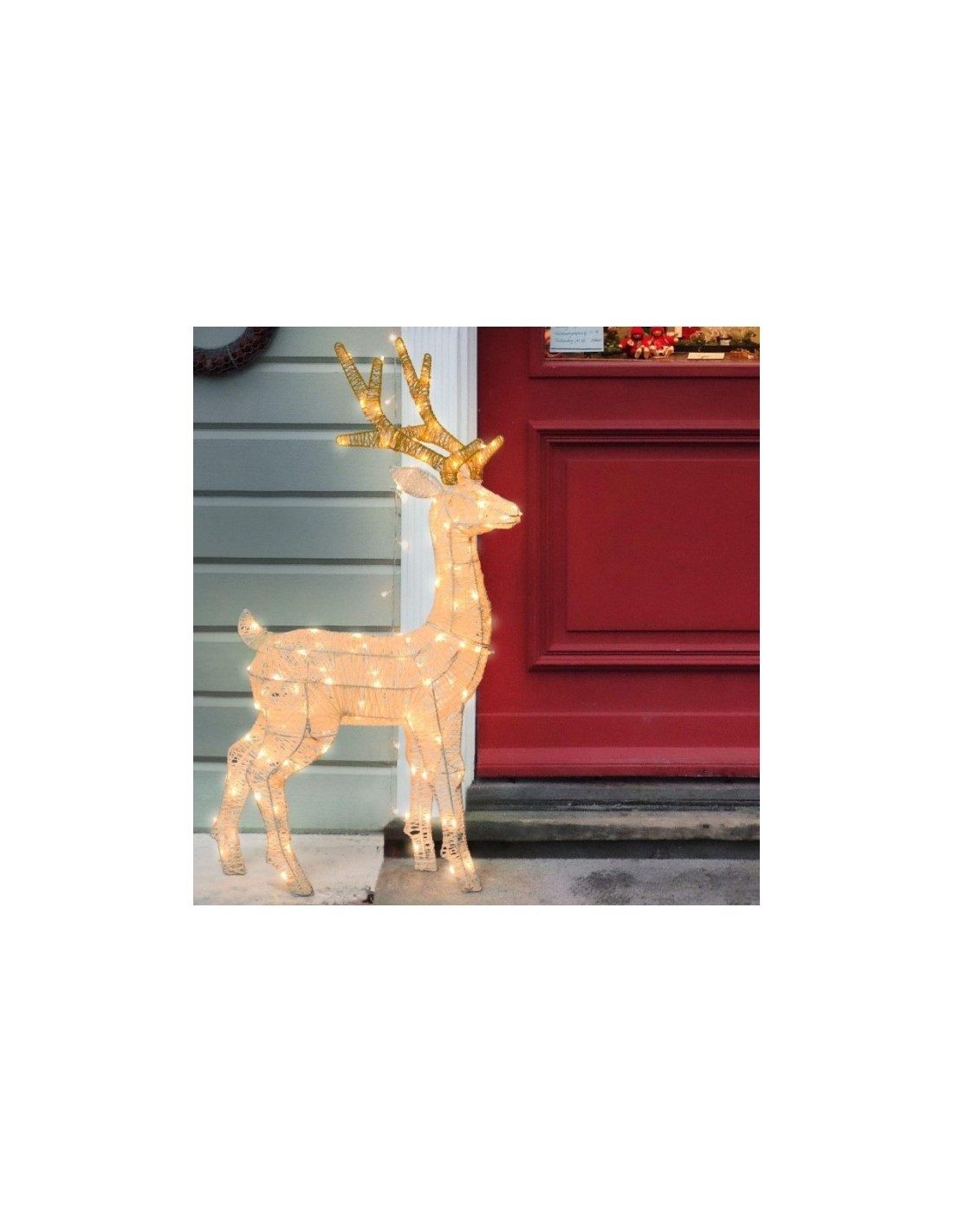 Renna 120LED Bianco Caldo 85cm di Natale, La Magia di Natale a casa tua, Decora con stile