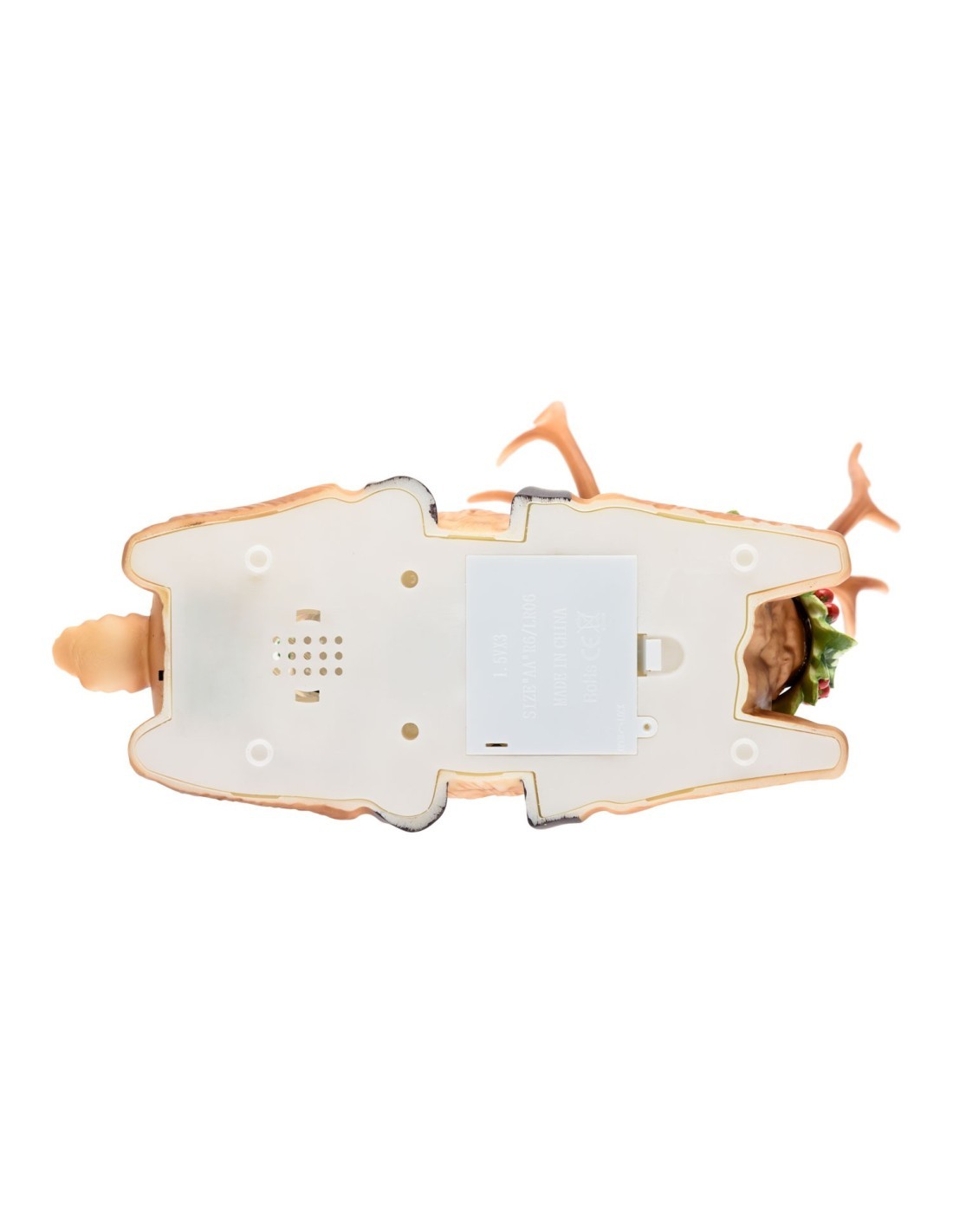 Renna Natalizia Glitter con LED Bianco Caldo L28,5cm - Decorazione Festiva