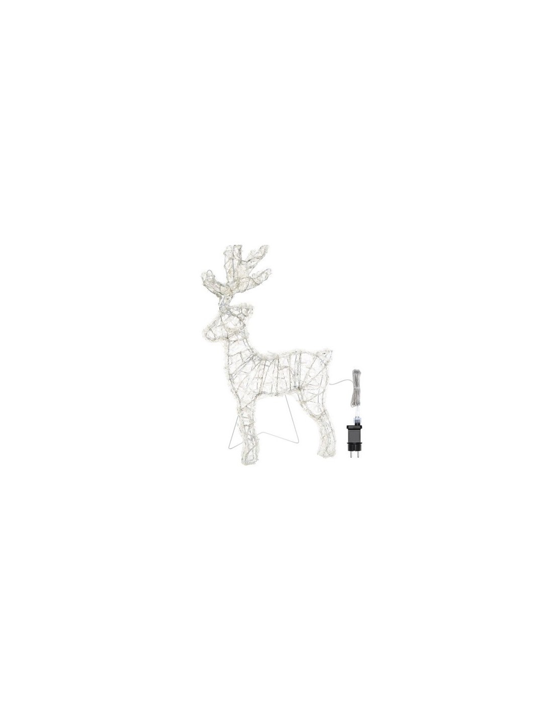 Renna di Natale Thin 3D H60cm: La Magia di Natale con 120 LED