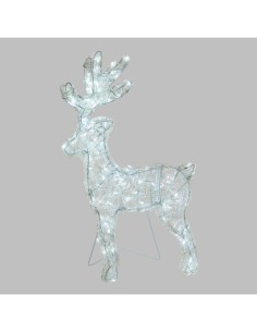 Renna di Natale Thin 3D H60cm: La Magia di Natale con 120 LED