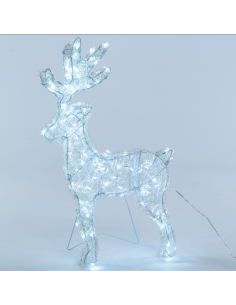 Renna di Natale Thin 3D H60cm: La Magia di Natale con 120 LED
