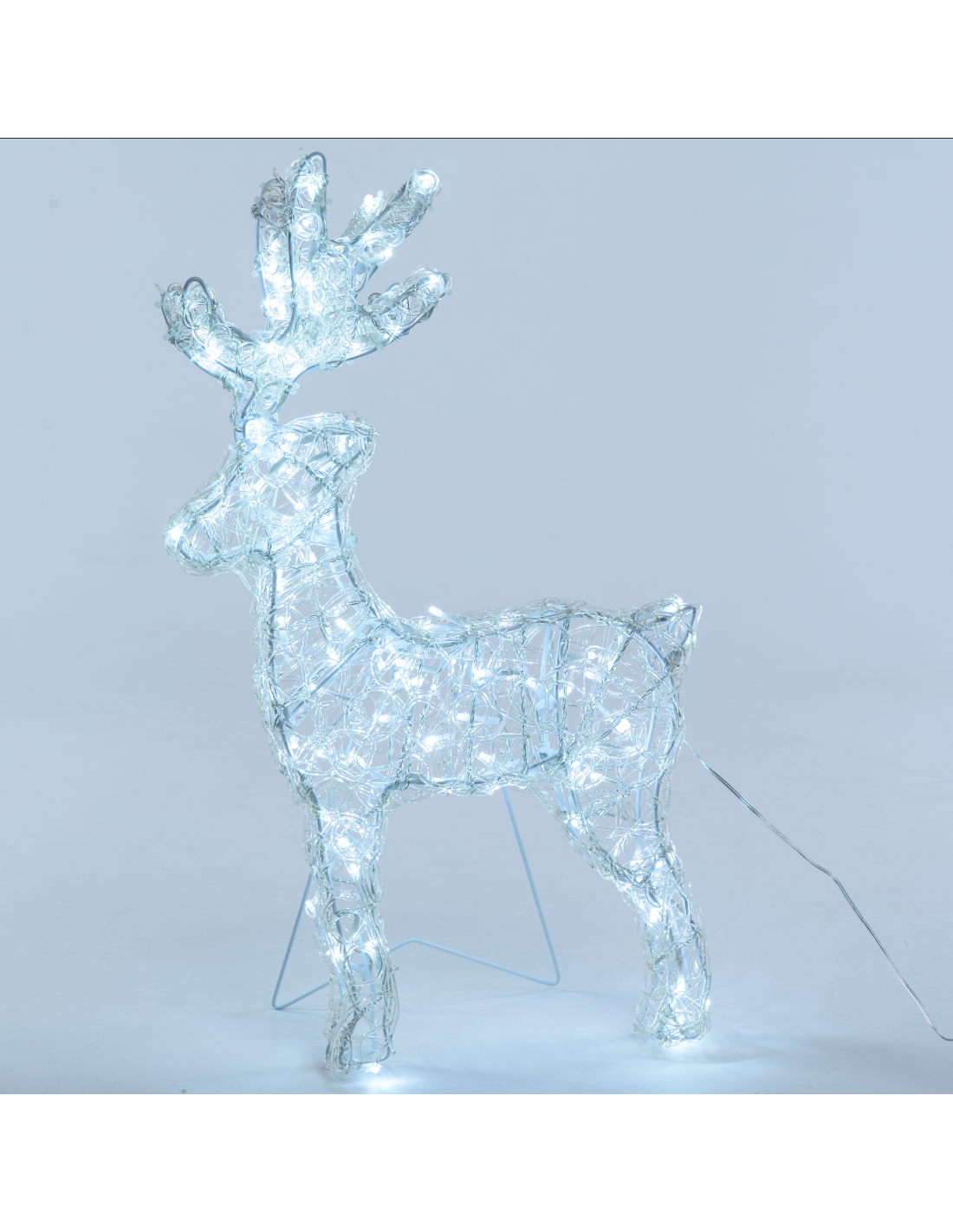 Renna di Natale Thin 3D H60cm: La Magia di Natale con 120 LED