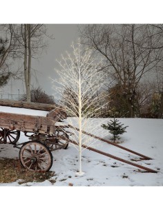 Albero Ramo Tiglio Bianco H200cm con 1120 MicroLED FlashLED