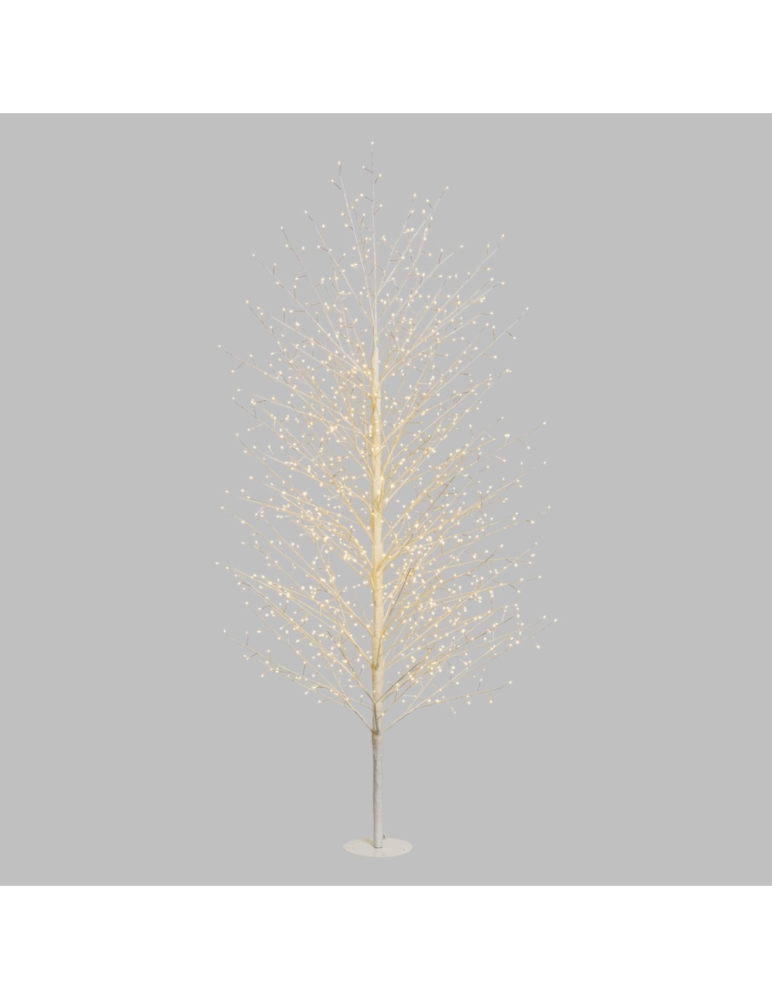Albero Ramo Tiglio Bianco H200cm con 1120 MicroLED FlashLED