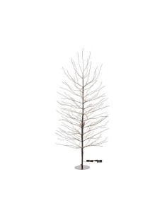 Albero Ramo Tiglio Marrone 200cm con 1120 MicroLED FlashLED, IP44, Base in Metallo, Rami Modellabili