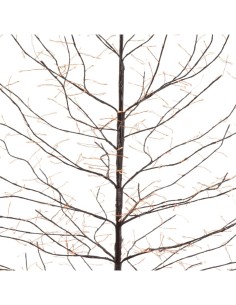 Albero Ramo Tiglio Marrone 200cm con 1120 MicroLED FlashLED, IP44, Base in Metallo, Rami Modellabili 2