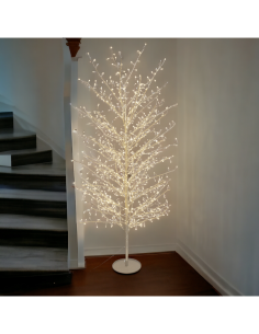 Albero Ramo Tiglio Champagne 200cm con 1120 MicroLED FlashLED