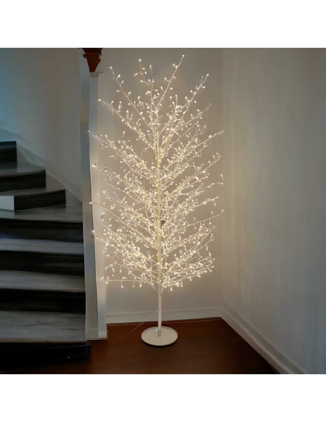 Albero Ramo Tiglio Champagne 200cm con 1120 MicroLED FlashLED