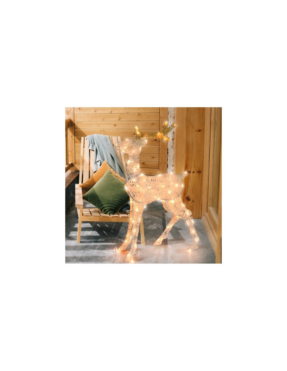 Renna 2D 83 LED Bianco Caldo di Natale - La Magia di Natale a casa tua!