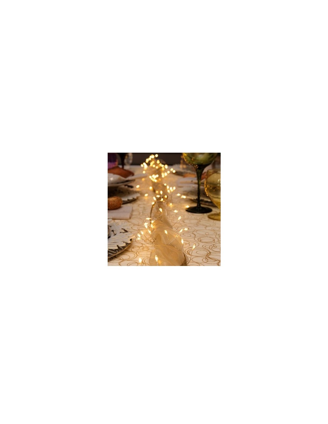 Luci di Natale Catena MiniCluster 60 MicroLED per Interno, La Magia di Natale Portatile