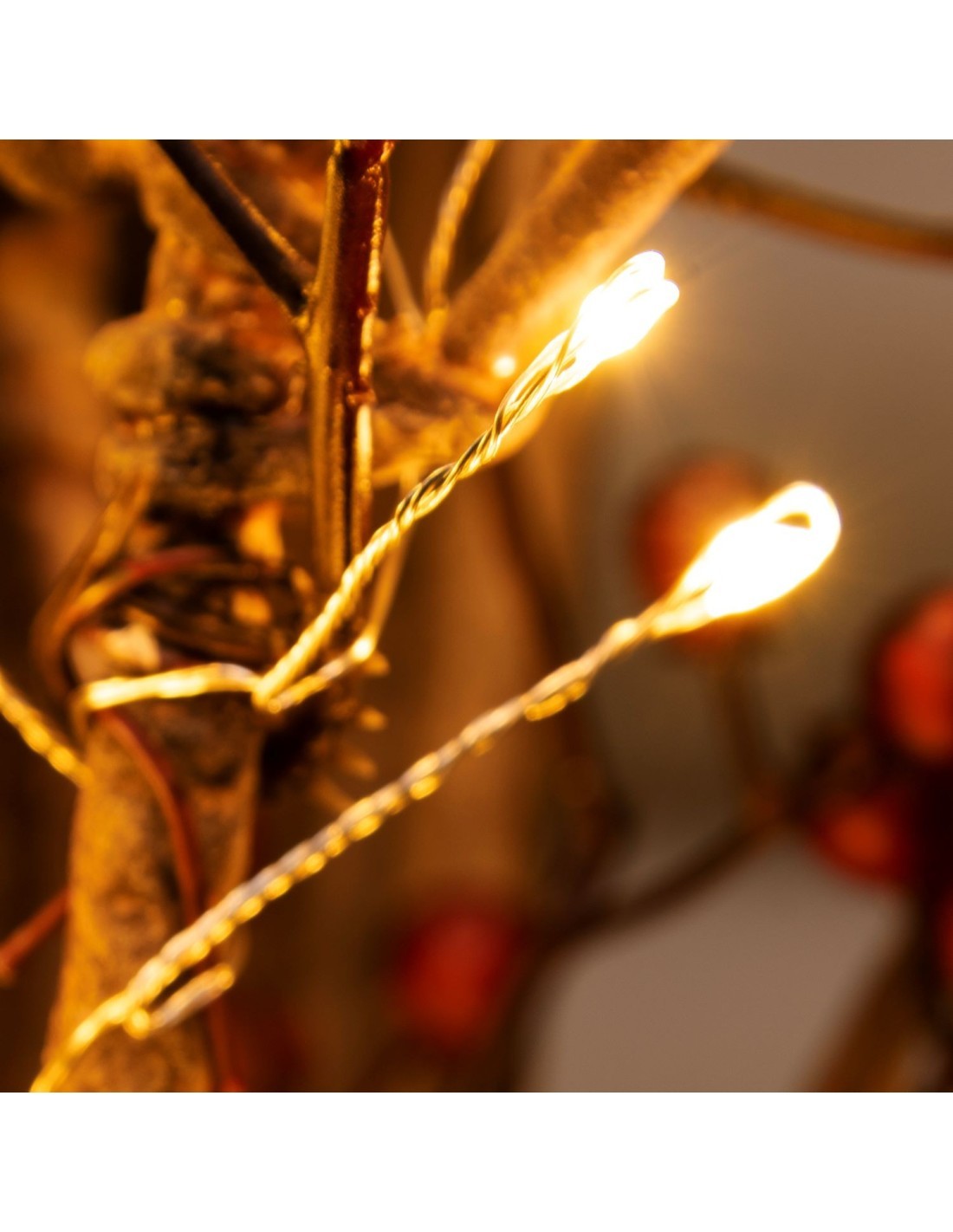 Luci di Natale Catena MiniCluster 60 MicroLED per Interno, La Magia di Natale Portatile