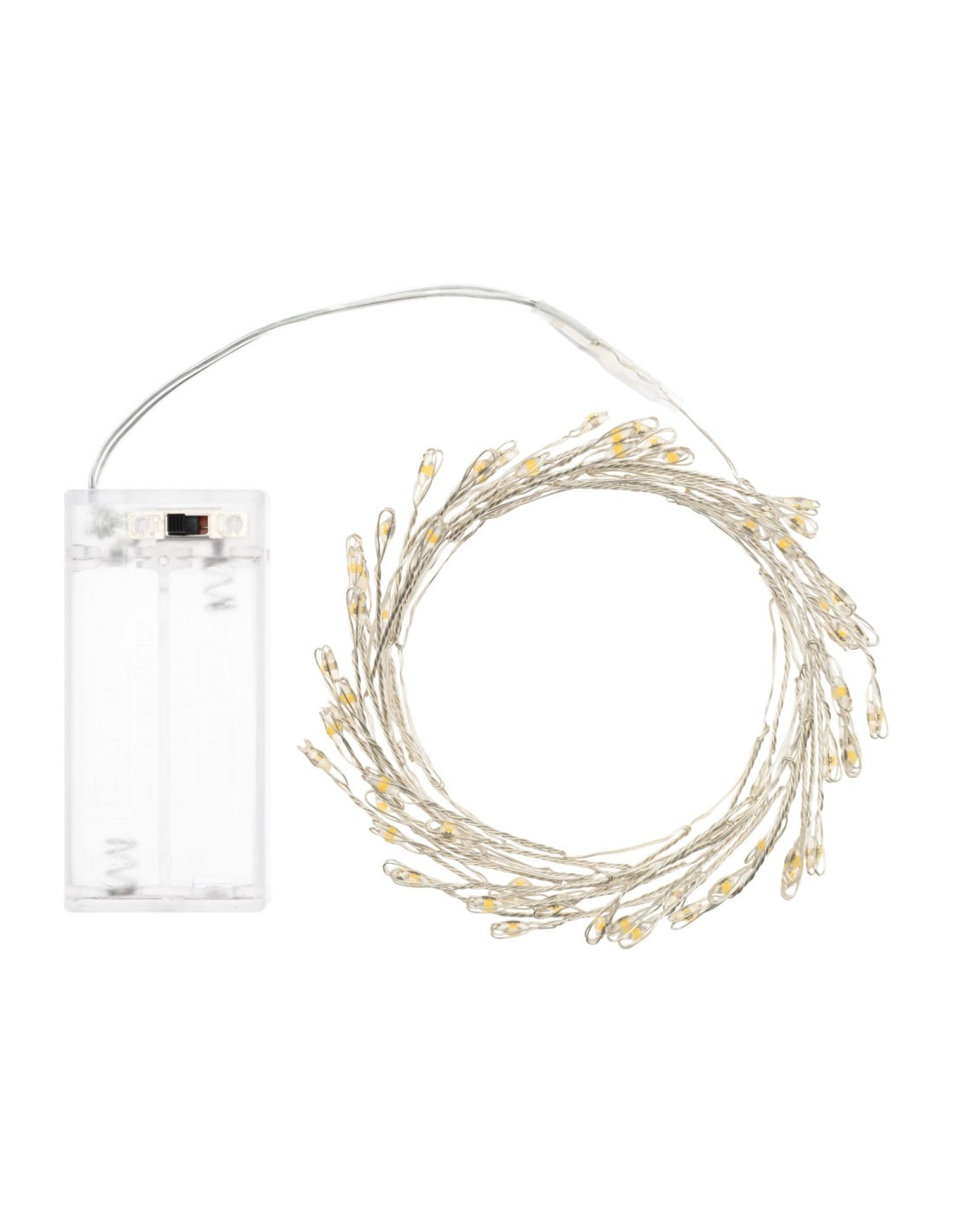 Luci di Natale Catena MiniCluster 60 MicroLED per Interno, La Magia di Natale Portatile