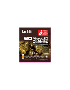 Luci di Natale Catena MiniCluster 60 MicroLED per Interno, La Magia di Natale Portatile