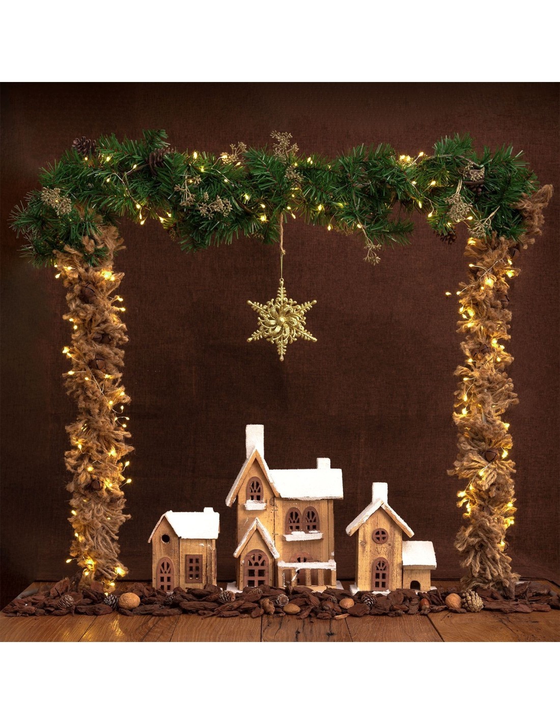 Luci di Natale Catena MiniCluster 150 MicroLED per Interno, La Magia di Natale Portatile