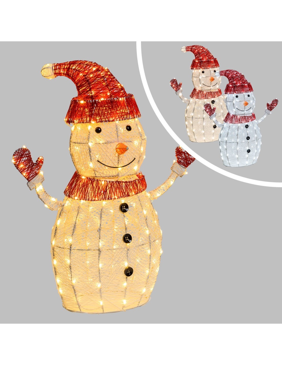 Pupazzo di Neve di Natale: La Magia di Natale con Illuminazione Personalizzabile