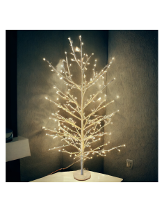 Albero Ramo Tiglio Bianco 60cm con 160 MicroLED FlashLED