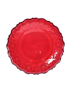PIATTO 66957 VETRO CAMPIGLIO ROSSO 28CM