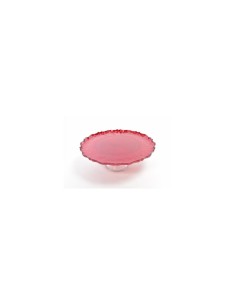 ALZATA 66988 VETRO D28X11CM ROSSO CON PIEDE