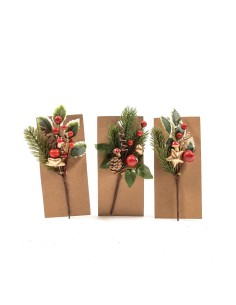 Pick Natalizio di Natale 8x5x17cm - La Magia di Natale nelle tue decorazioni festose