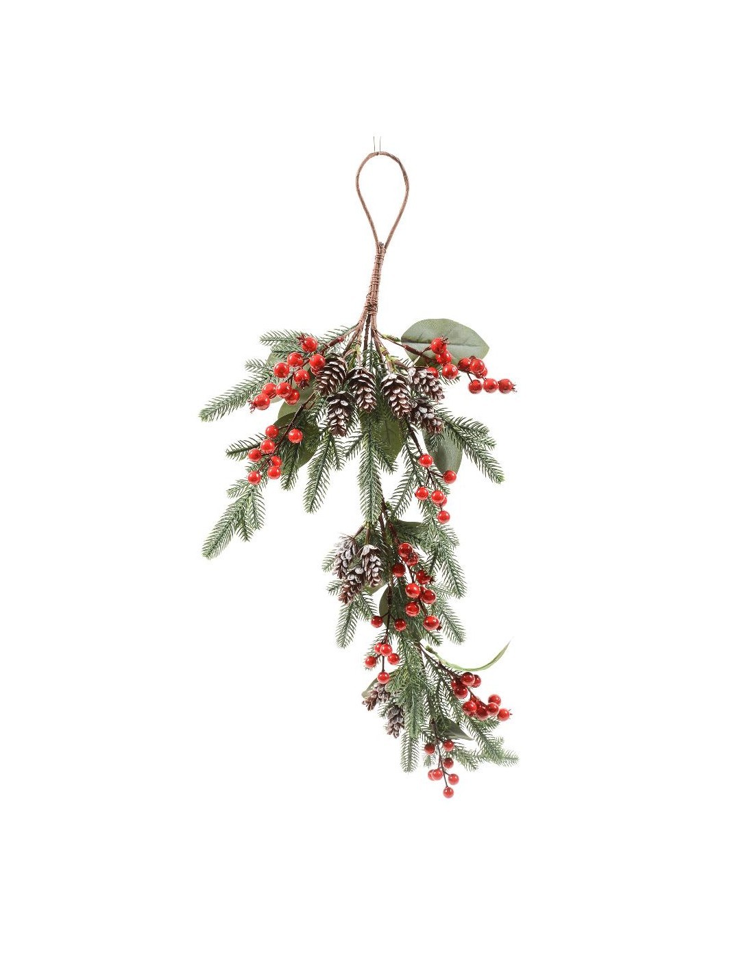 Pendente Natalizio 36x75cm con Bacche - La Magia di Natale a casa tua