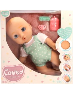BE LOVED BABIES SAM, BAMBOLA REALISTICA, PELLE MORBIDA, CIUCCIO, BIBERON, ARTICOLATA, MODELLO ASSORTITO