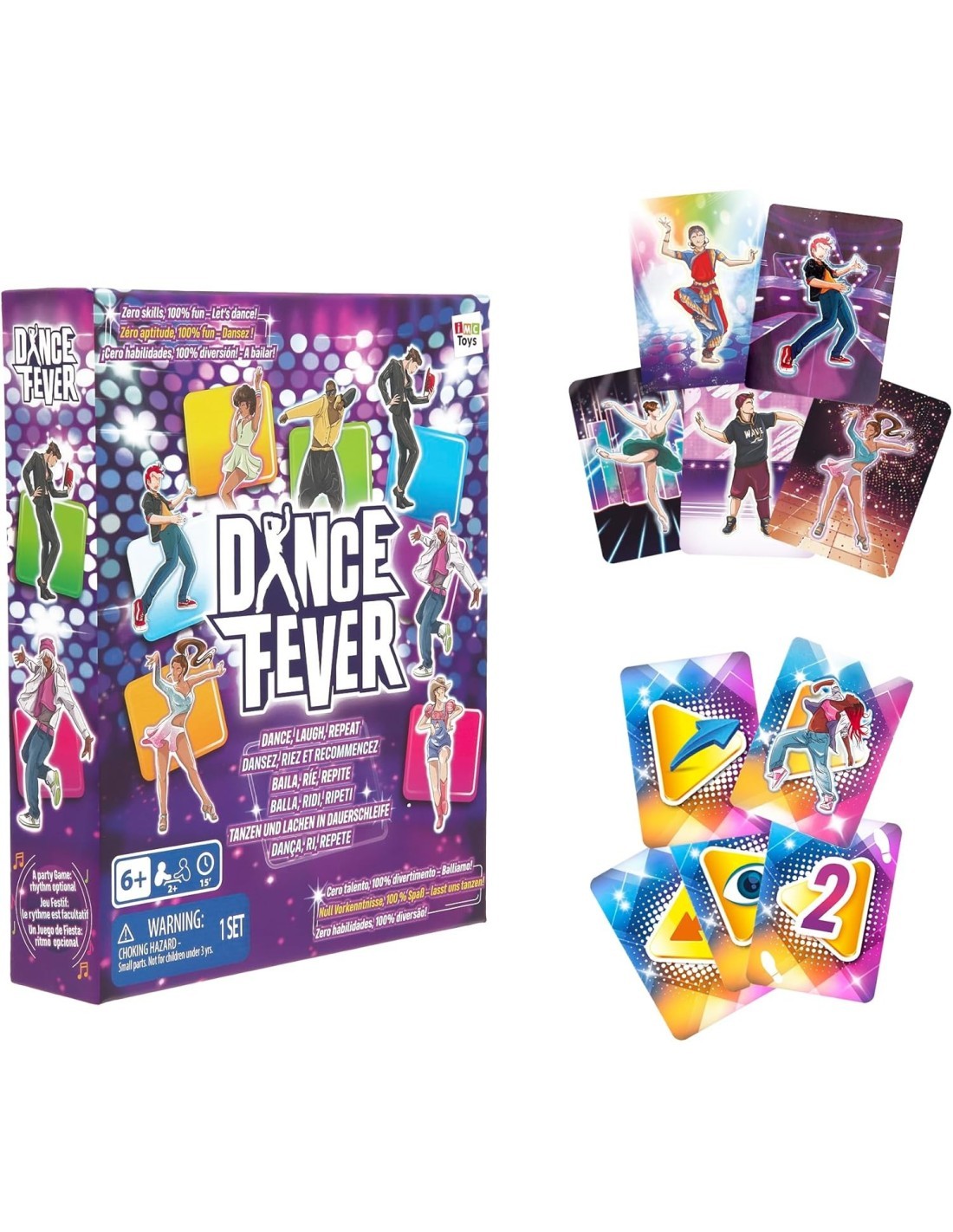 DANCE FEVER, PARTY CARD GAME, BALLA, RIDI, RIPETI, GIOCO DI CARTE PER BAMBINI E ADULTI
