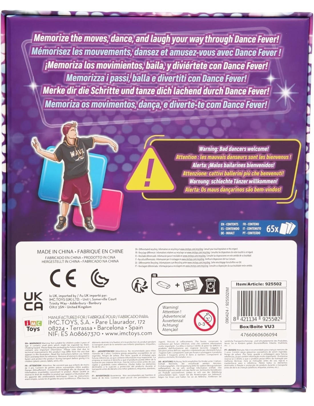 DANCE FEVER, PARTY CARD GAME, BALLA, RIDI, RIPETI, GIOCO DI CARTE PER BAMBINI E ADULTI