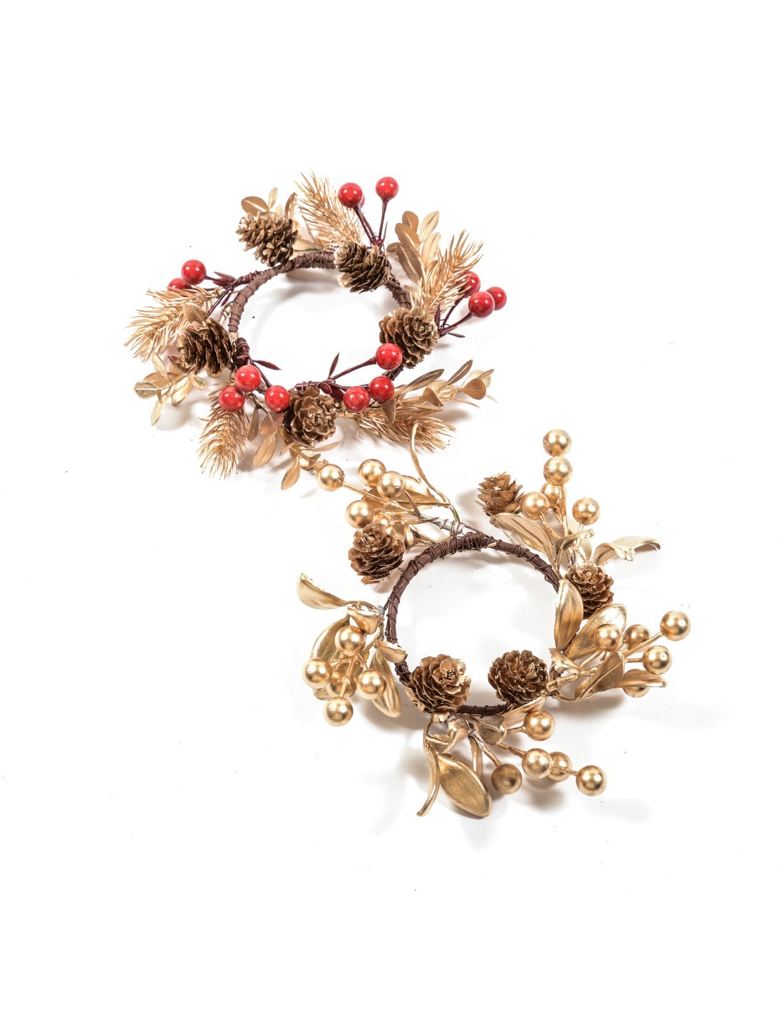 Girocandela Natalizio 20x4cm Assortito - Decorazione Elegante per le Festività