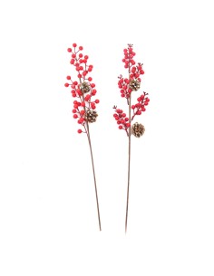 PICK 58068 BACCHE ROSSE CON PIGNE 61CM ASSORTITO
