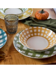 Tognana Caledonia Servizio Piatti 18 Pezzi in Porcellana Multicolor per 6 Persone