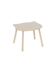 Tavolo per Bambini Douceur Beige, D60 cm, Tavolino Rotondo, Robusto e Sicuro, Ideale per Attività e Gioco
