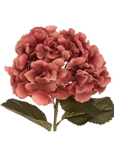 Stelo Ortensia Artificiale H83cm Prugna, fiore decorativo realistico, arredo floreale, ideale per vasi, bouquet 2