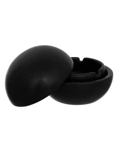 Posacenere in ceramica Olme D10cm nero, posacenere elegante, accessorio casa, posacenere ceramica, posacenere moderno