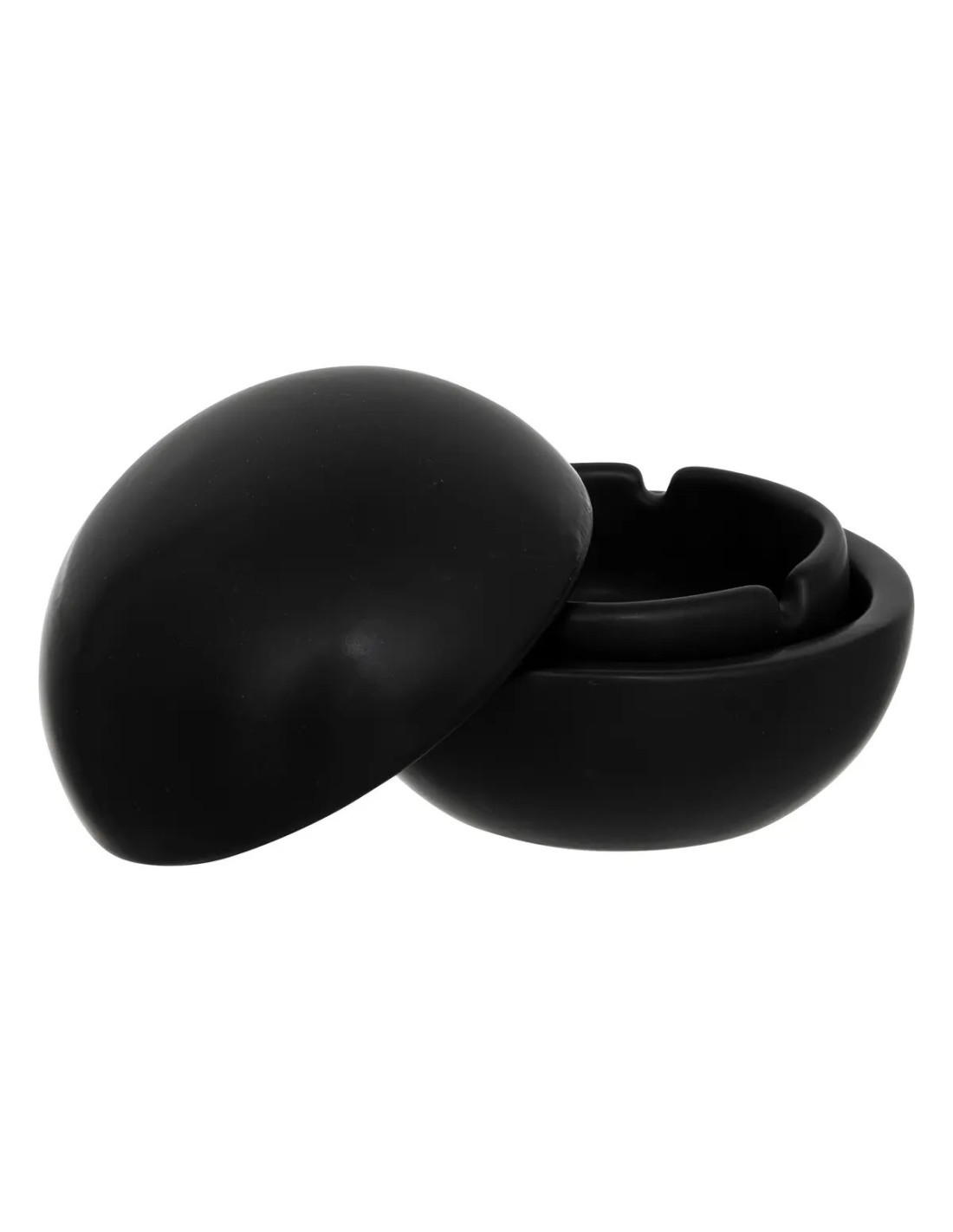 Posacenere in ceramica Olme D10cm nero, posacenere elegante, accessorio casa, posacenere ceramica, posacenere moderno
