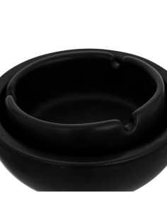Posacenere in ceramica Olme D10cm nero, posacenere elegante, accessorio casa, posacenere ceramica, posacenere moderno