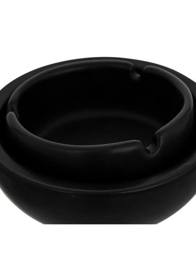 Posacenere in ceramica Olme D10cm nero, posacenere elegante, accessorio casa, posacenere ceramica, posacenere moderno