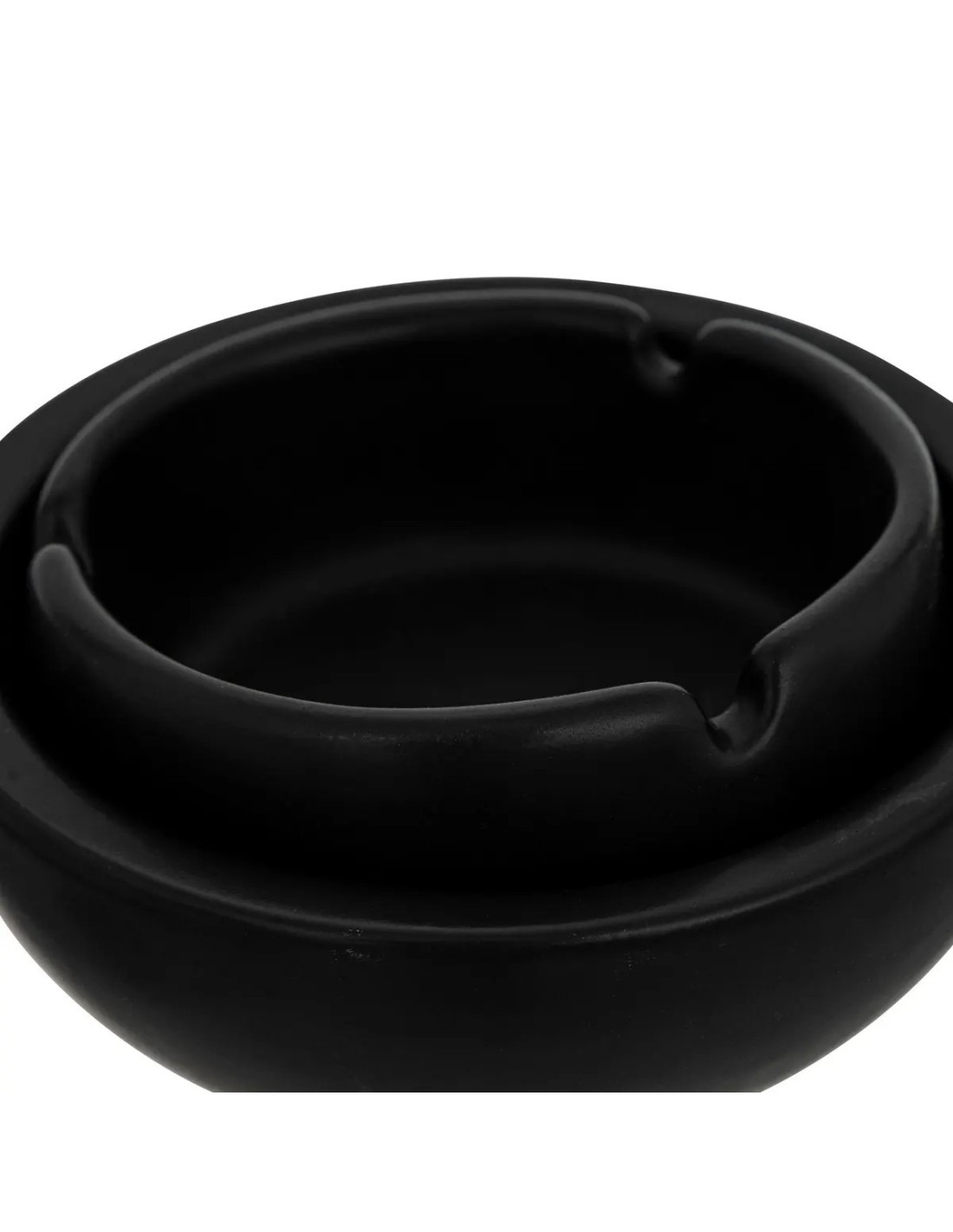 Posacenere in ceramica Olme D10cm nero, posacenere elegante, accessorio casa, posacenere ceramica, posacenere moderno