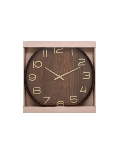 Orologio Ivana D38cm Legno Scuro | Orologio da Parete Elegante in Legno
