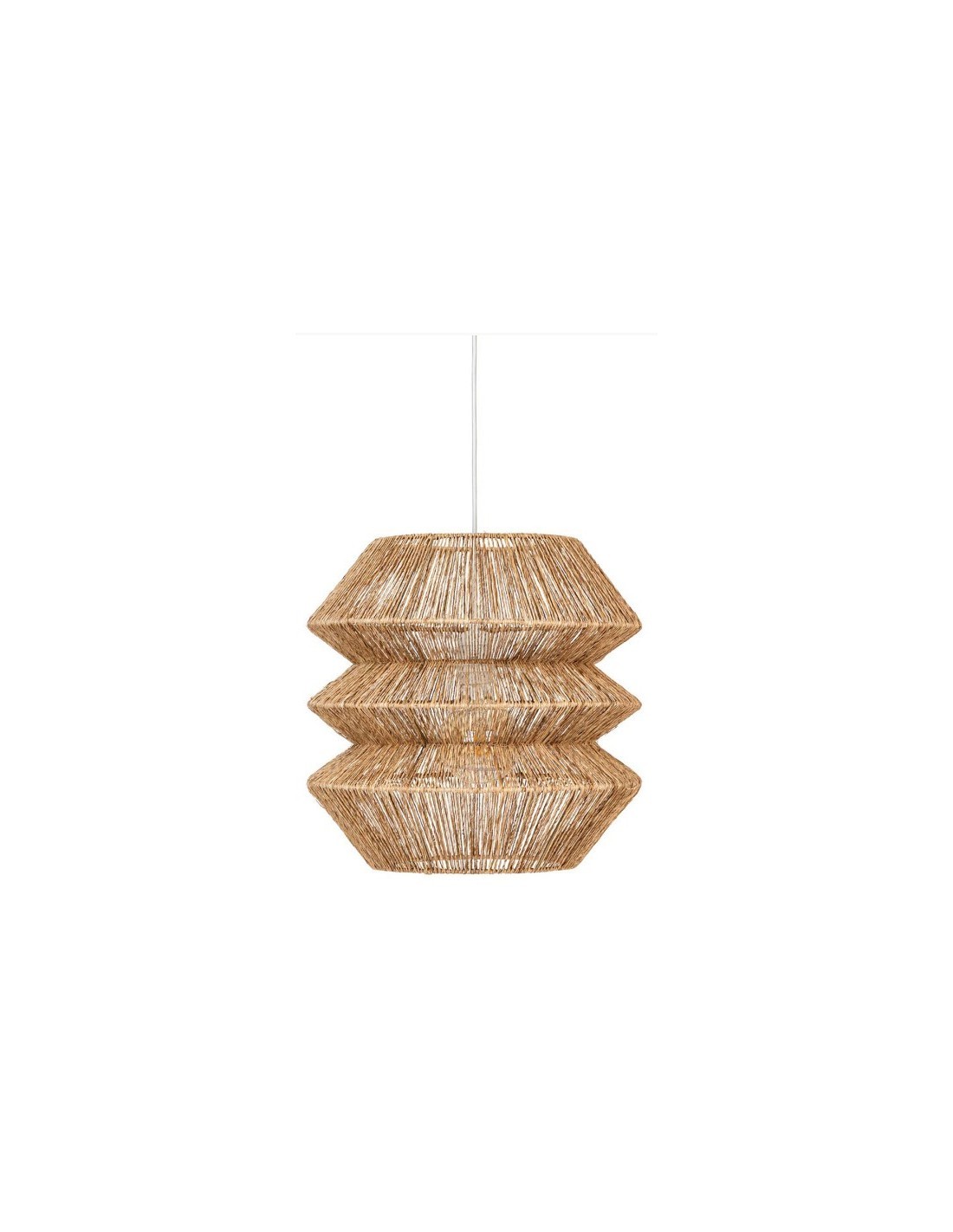 Lampadario Liza D38 cm, lampadario iuta e metallo, illuminazione boho, design naturale, lampadario sospeso