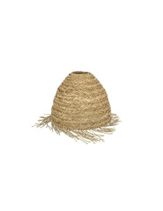 Paralume Hania D37 cm, paralume in canna e metallo, illuminazione naturale, stile boho, decorazione rustica