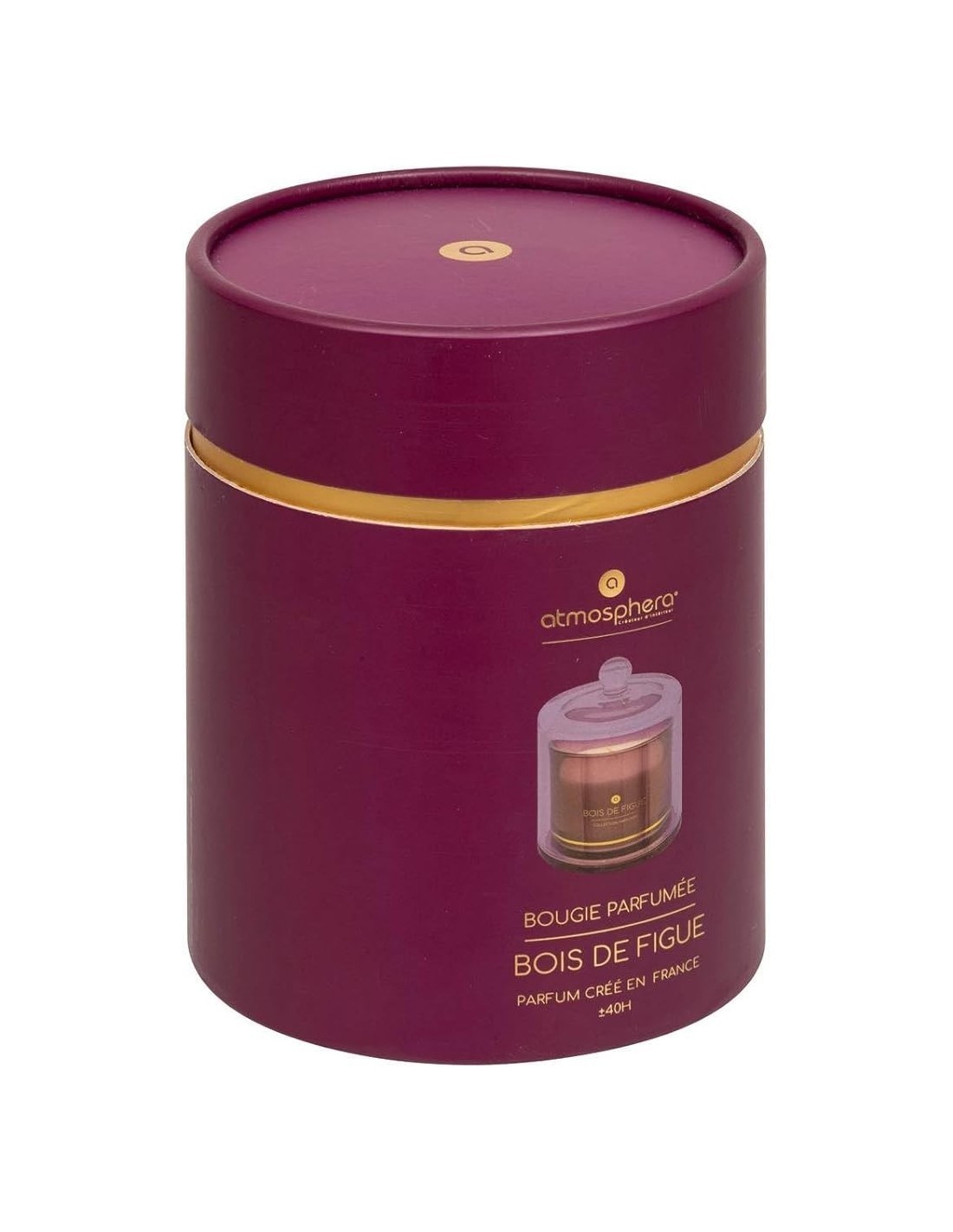 Candela profumata legno di fico  240g, Atmosphera, fragranza dolce, design elegante, lunga durata, idea regalo raffinata