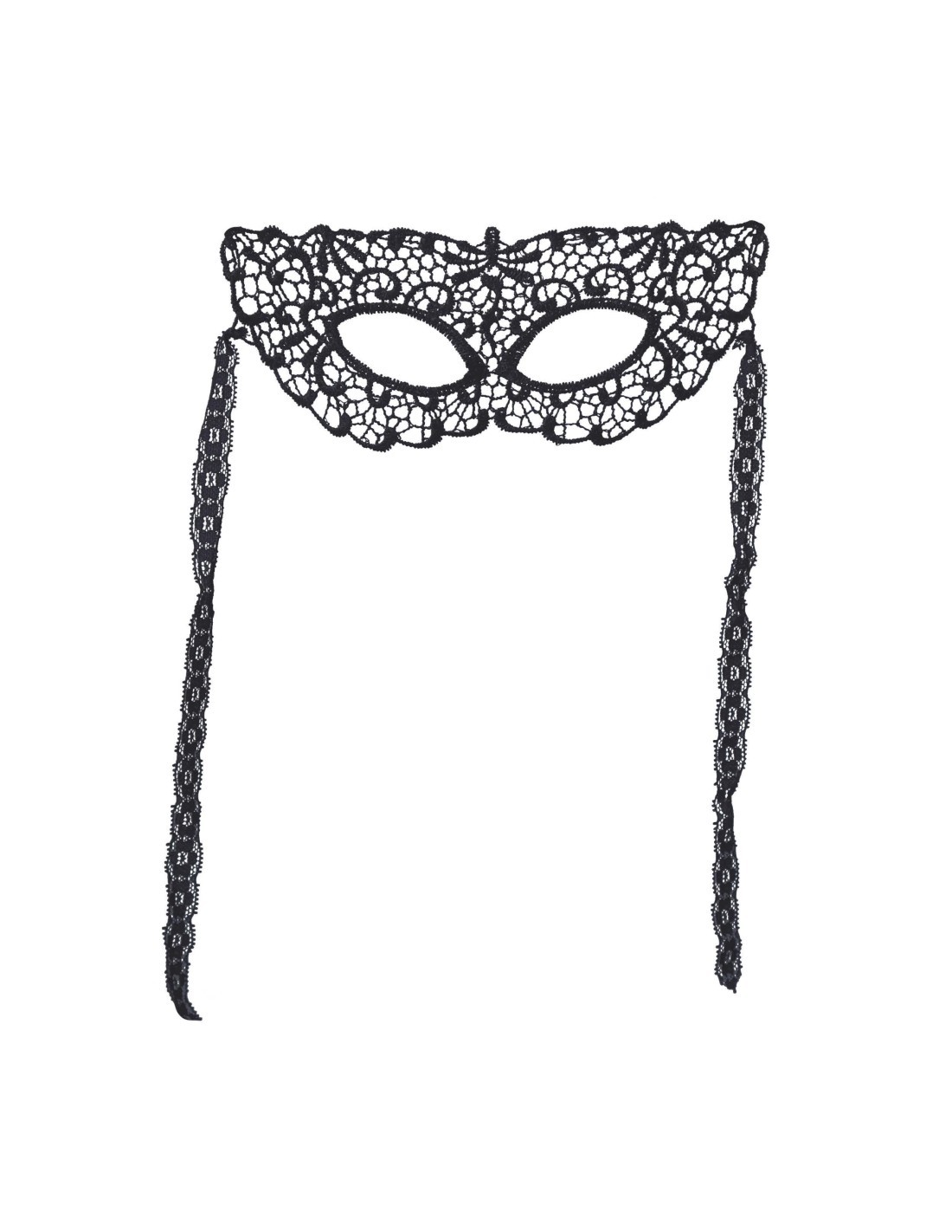 Maschera Nera in Pizzo, Accessorio Elegante per Halloween