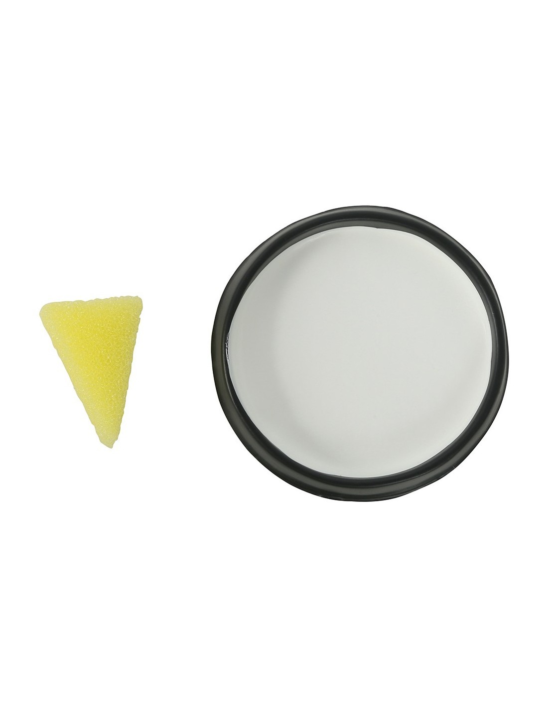 Trucco Bianco con Spugna, 9 gr, Makeup per Halloween e Feste